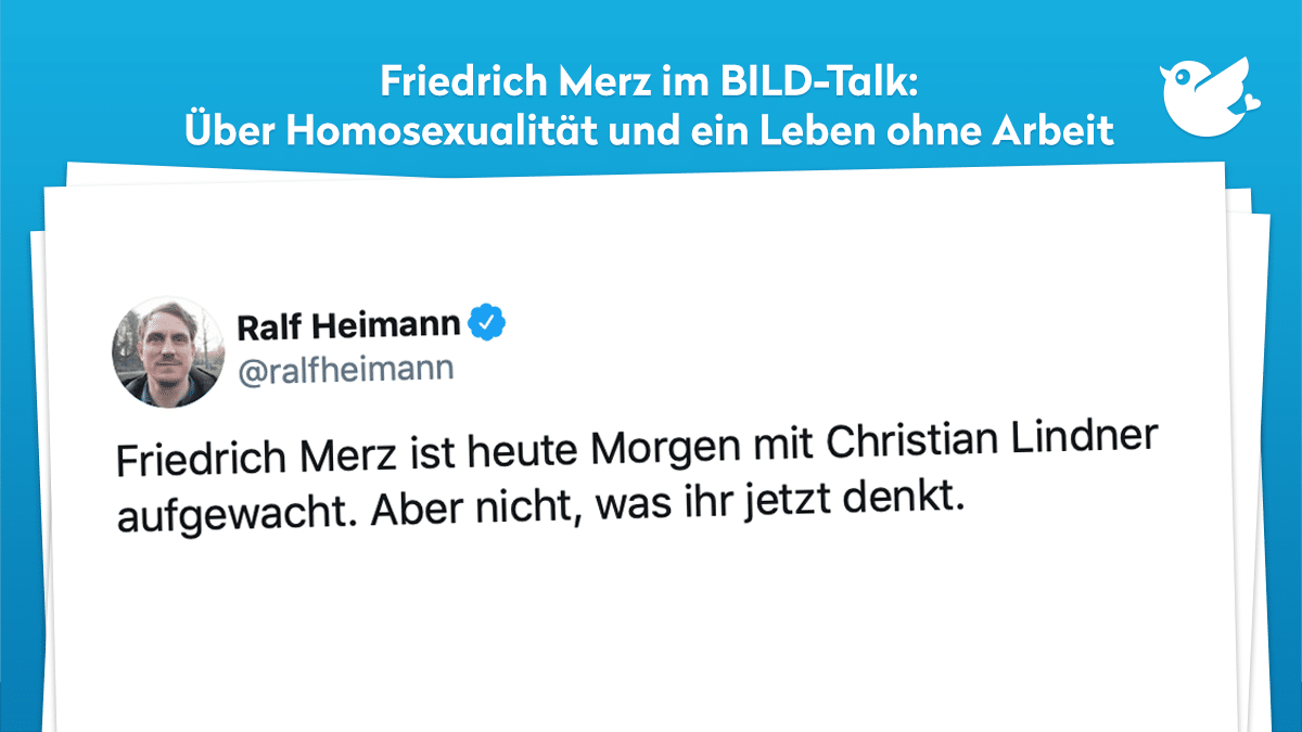 Friedrich Merz ist heute Morgen mit Christian Lindner aufgewacht. Aber nicht, was ihr jetzt denkt.