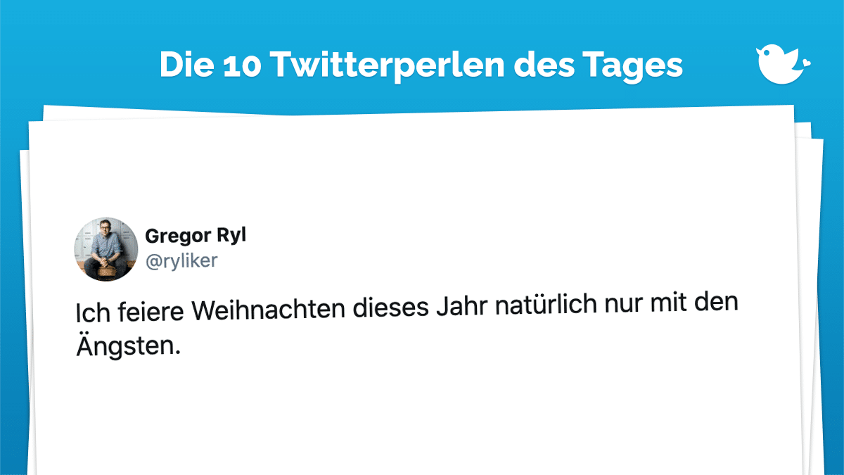 Ich feiere Weihnachten dieses Jahr natürlich nur mit den Ängsten.