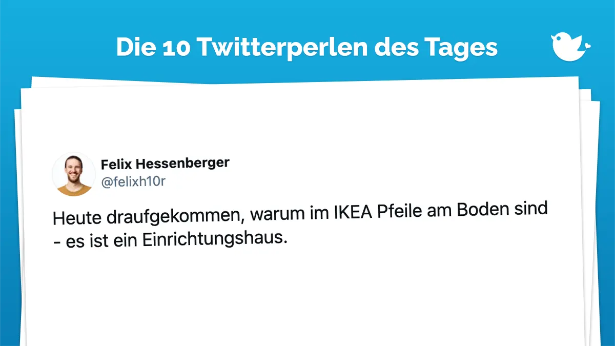 Heute draufgekommen, warum im IKEA Pfeile am Boden sind - es ist ein Einrichtungshaus.