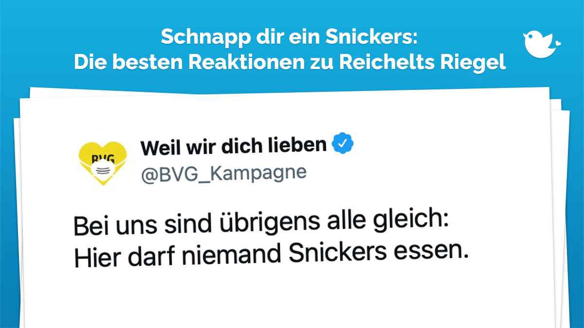 Die besten Reaktionen zu Julian Reichelt: Bei uns sind übrigens alle gleich: Hier darf niemand Snickers essen.