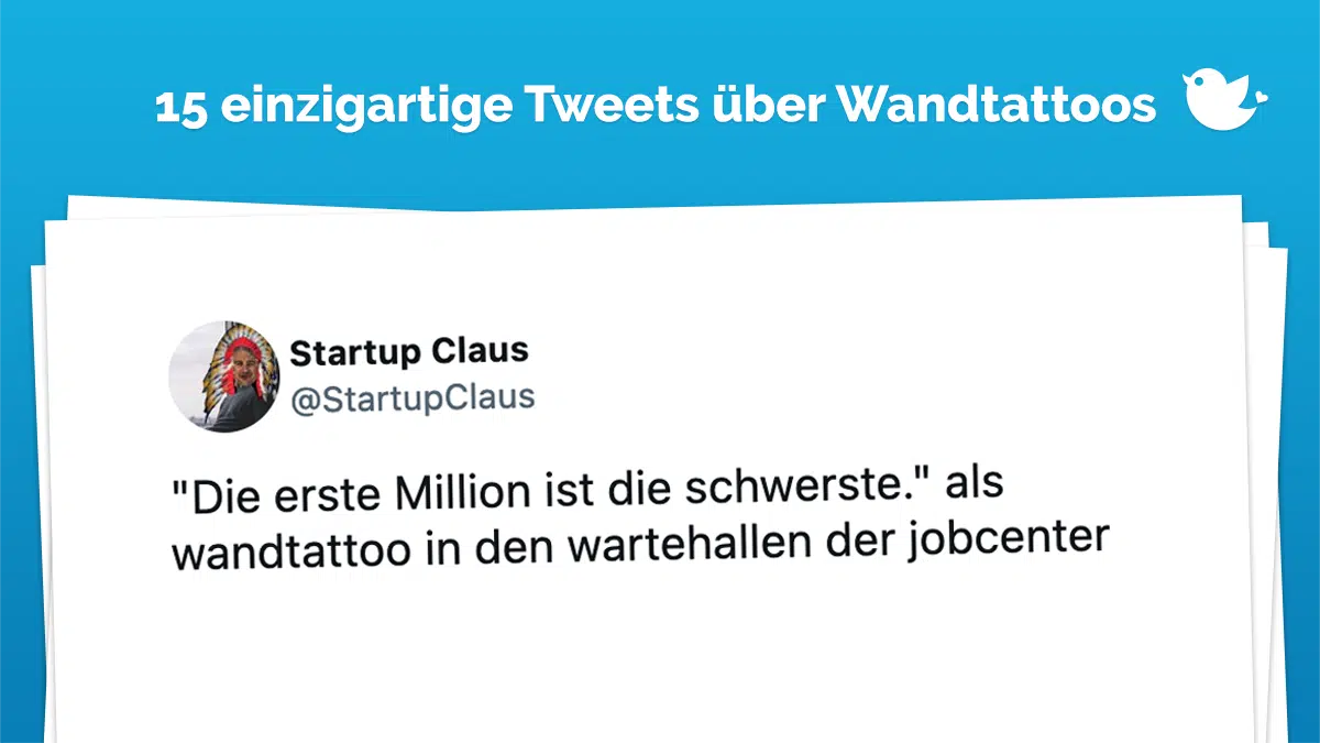 "Die erste Million ist die schwerste." als wandtattoo in den wartehallen der jobcenter