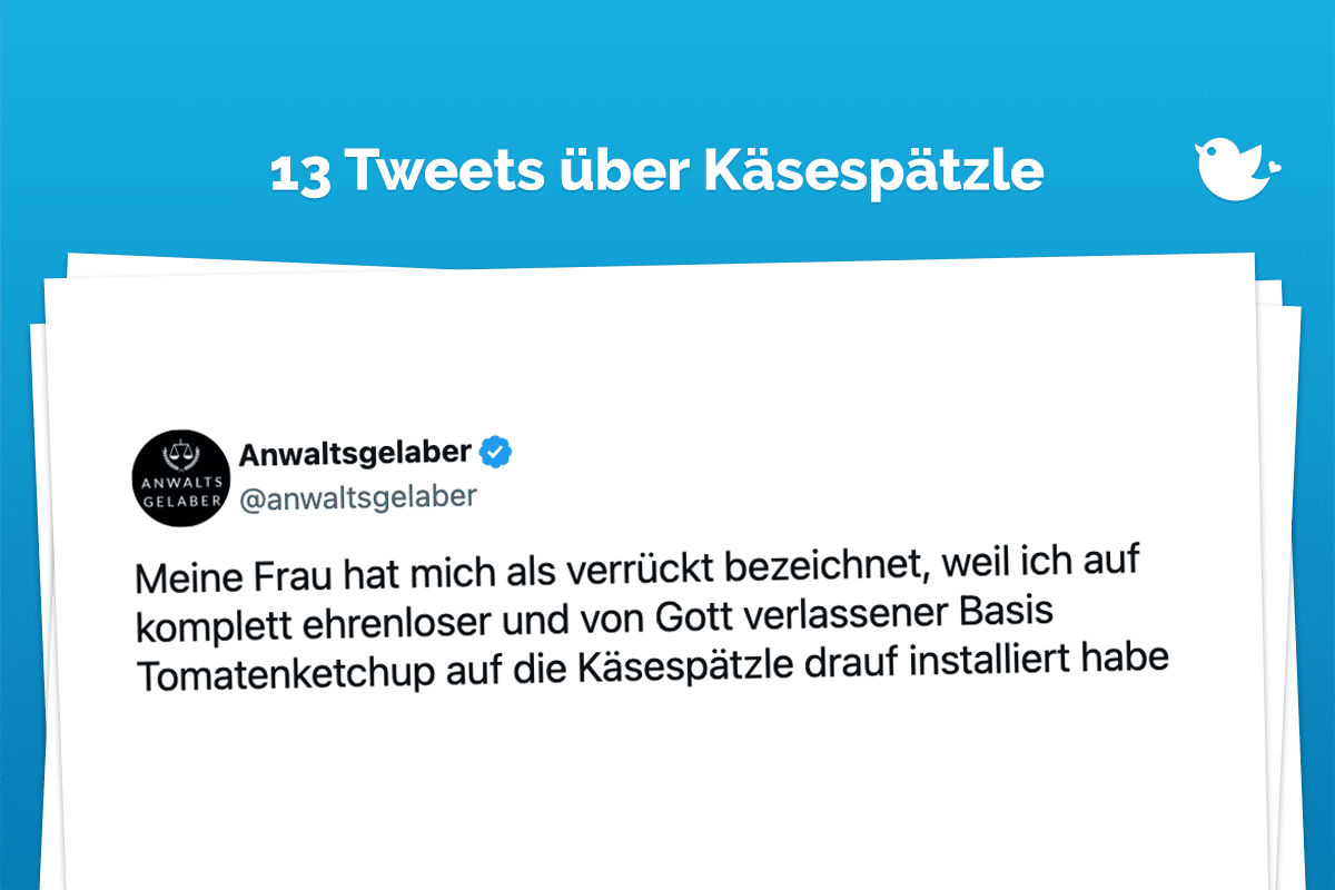 Meine Frau hat mich als verrückt bezeichnet, weil ich auf komplett ehrenloser und von Gott verlassener Basis Tomatenketchup auf die Käsespätzle drauf installiert habe