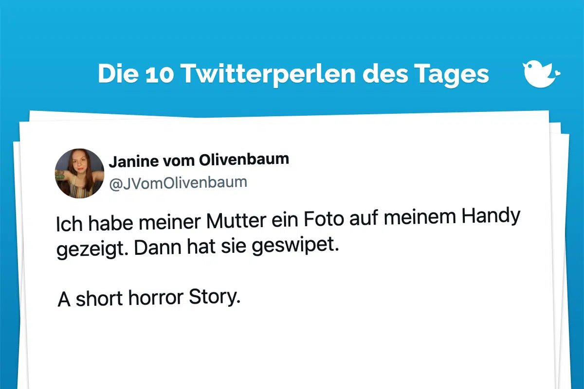 Ich habe meiner Mutter ein Foto auf meinem Handy gezeigt. Dann hat sie geswipet. A short horror Story.