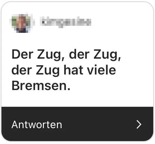 der zug, der zug, der zug hat viele bremsen