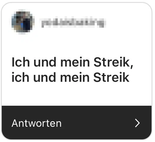 Ich und mein streik, ich und mein streik