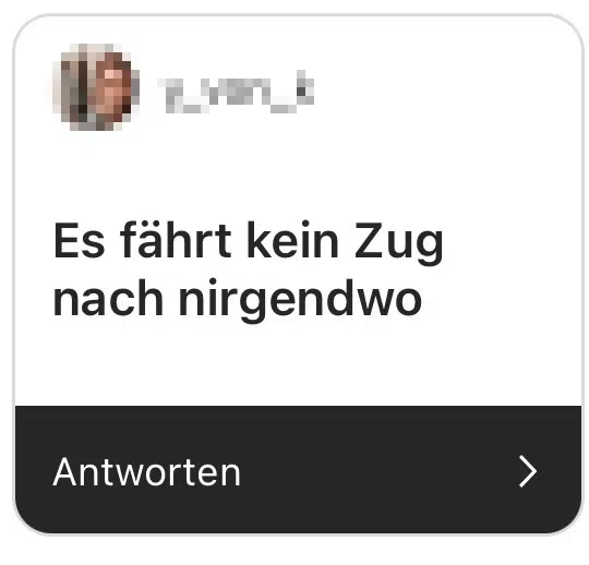 Es fährt kein Zug nach nirgendwo