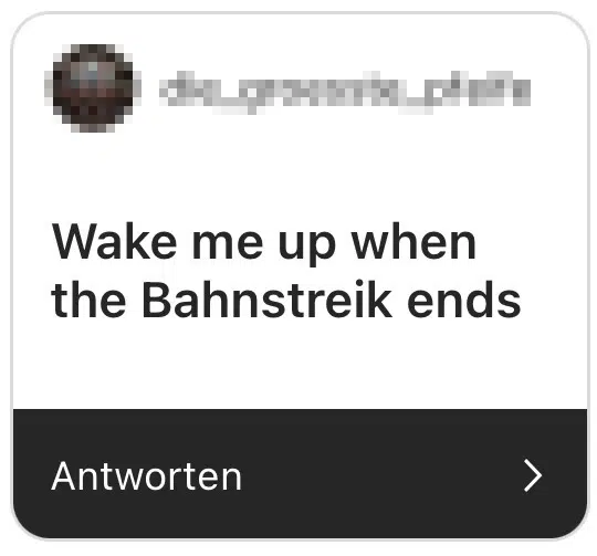 wake me up when the bahnstreik ends