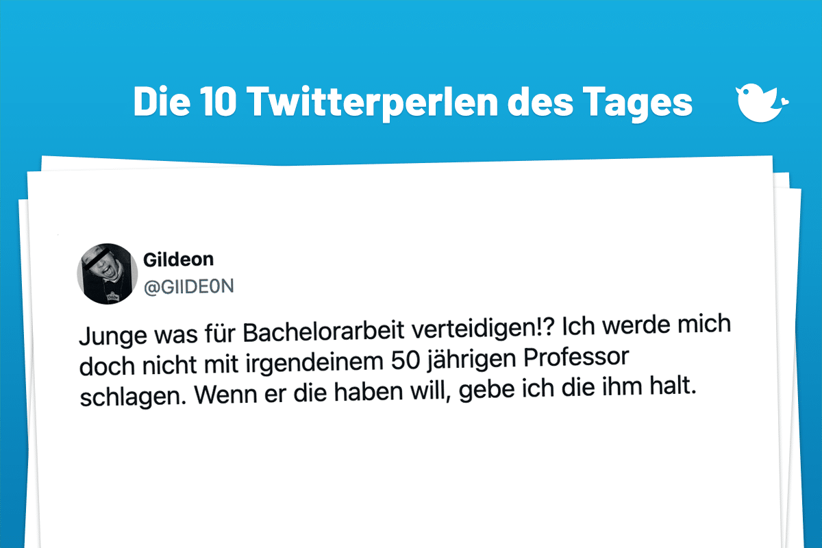 Junge was für Bachelorarbeit verteidigen!? Ich werde mich doch nicht mit irgendeinem 50 jährigen Professor schlagen. Wenn er die haben will, gebe ich die ihm halt.