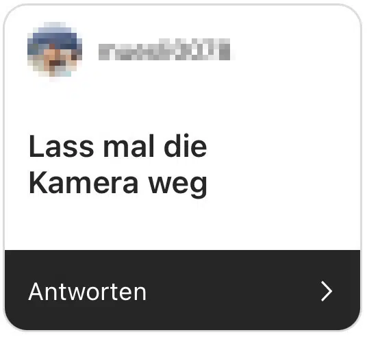 lass mal die kamera weg
