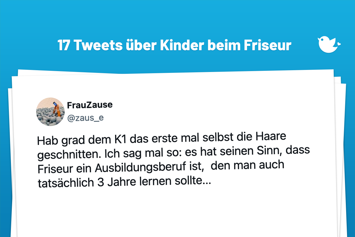 Hab grad dem K1 das erste mal selbst die Haare geschnitten. Ich sag mal so: es hat seinen Sinn, dass Friseur ein Ausbildungsberuf ist, den man auch tatsächlich 3 Jahre lernen sollte...