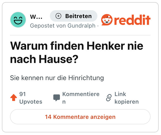 Warum finden Henker nie nach Hause?

Sie kennen nur die Hinrichtung