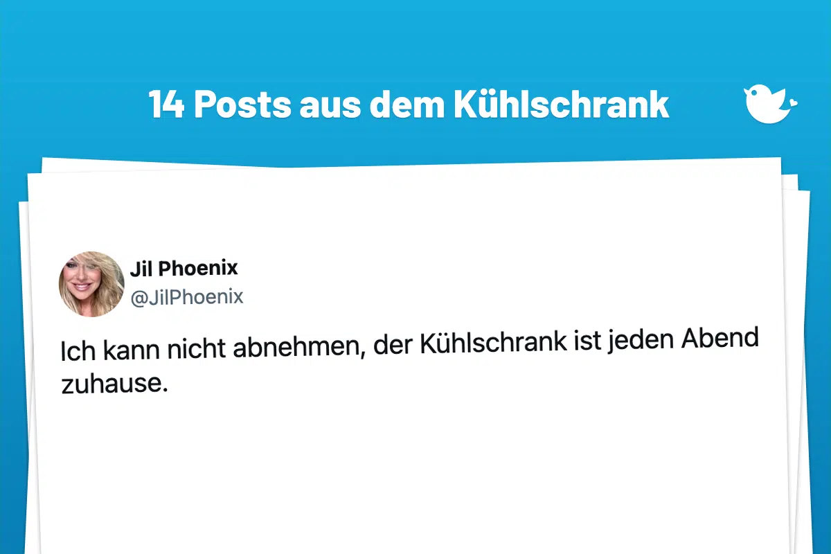 Ich kann nicht abnehmen, der Kühlschrank ist jeden Abend zuhause.