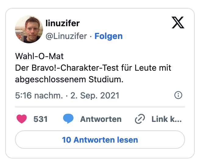 Wahl-O-Mat Der Bravo!-Charakter-Test fur Leute mit abgeschlossenem Studium