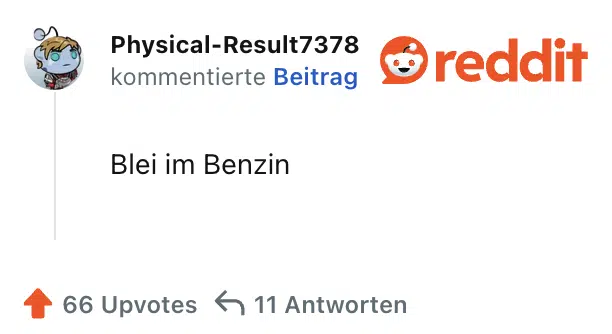 Blei im Benzin