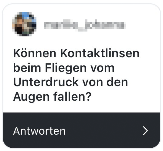 können kontaktlinsen beim fliegen durch den unterdruck rausfallen?