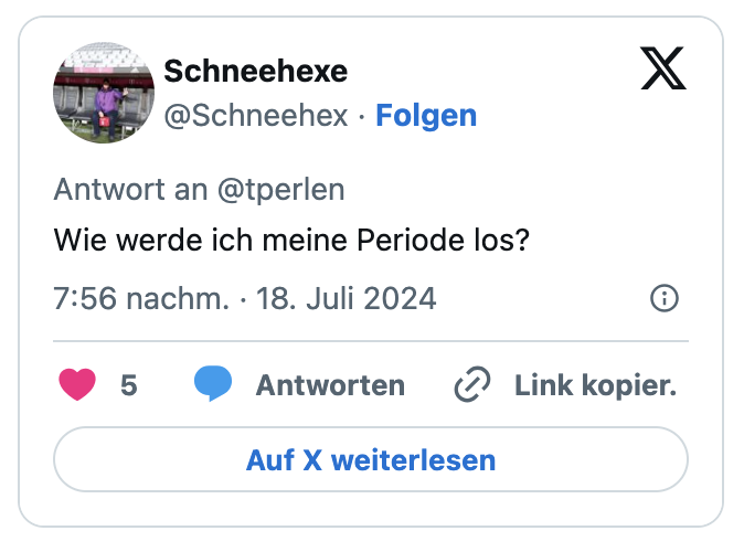 Wie werde ich meine Periode los?