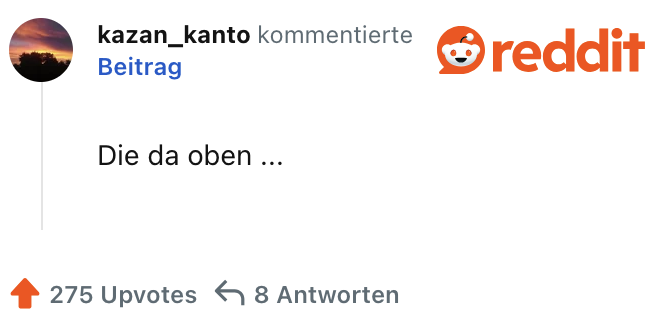 Die da oben ...