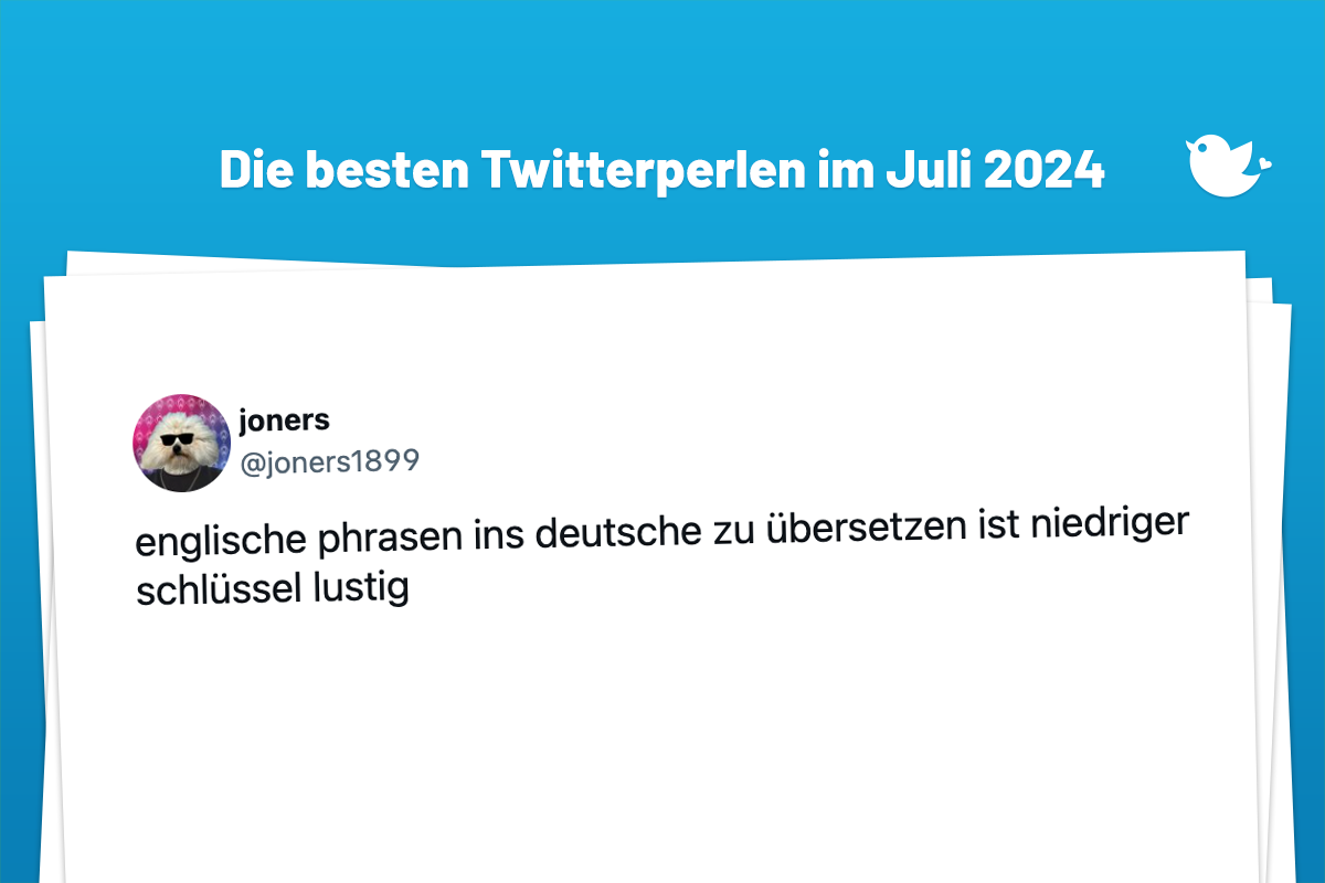 englische phrasen ins deutsche zu übersetzen ist niedriger schlüssel lustig — joners (@joners1899)