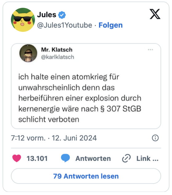 pic.twitter.com/txHQQOvmGI
— Jules (@Jules1Youtube)
