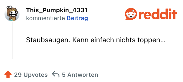 Staubsaugen. Kann einfach nichts toppen…