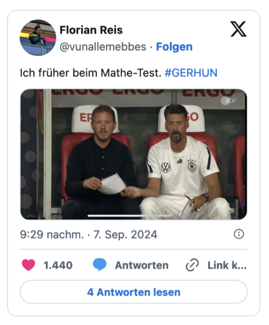 Ich früher beim Mathe-Test