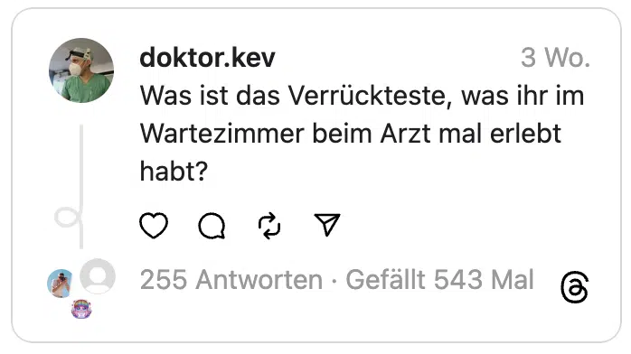 Was ist das Verrückteste, was ihr im Wartezimmer beim Arzt mal erlebt habt?
