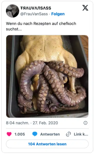 Wenn du nach Rezepten auf chefkoch suchst...