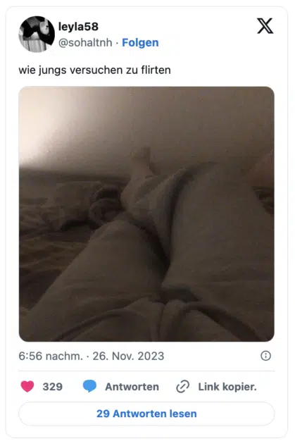 wie jungs versuchen zu flirten
