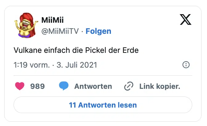 Vulkane einfach die Pickel der Erde
