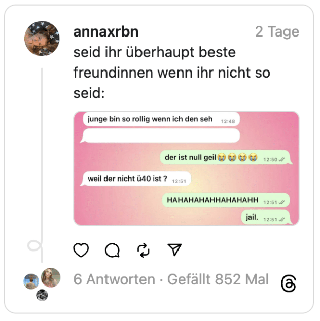 seid ihr überhaupt beste freundinnen wenn ihr nicht so seid:
