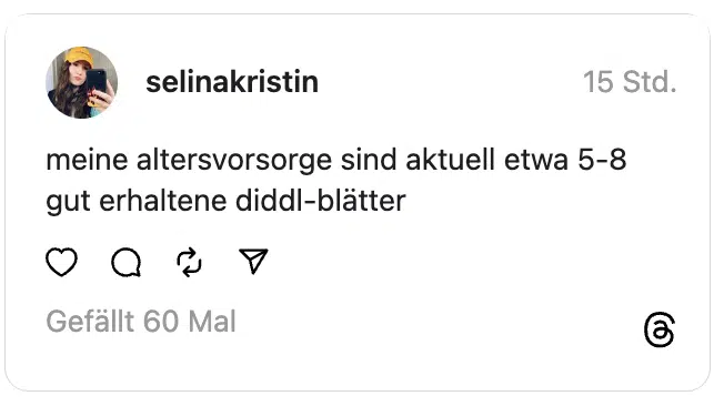 meine altersvorsorge sind aktuell etwa 5-8 gut erhaltene diddl-blätter