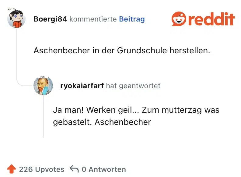 Aschenbecher in der Grundschule herstellen.

Ja man! Werken geil... Zum Muttertag was gebastelt. Aschenbecher