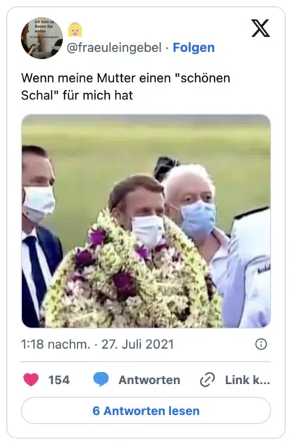 Wenn meine Mutter einen "schönen Schal" für mich hat