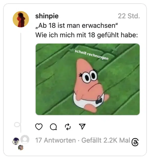 „Ab 18 ist man erwachsen“
Wie ich mich mit 18 gefühlt habe: