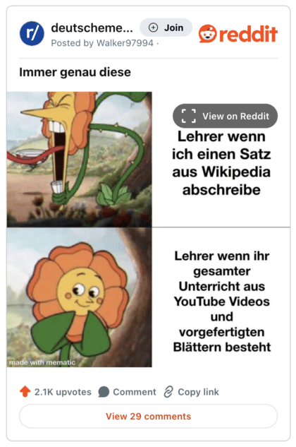 Immer genau diese