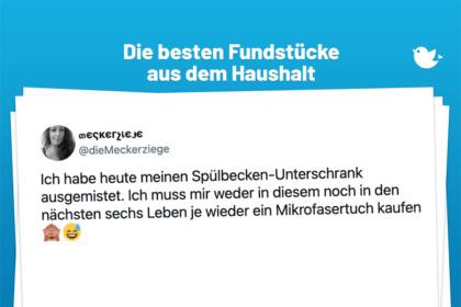 Die besten Fundstücke aus dem Haushalt #2: Ich habe heute meinen Spülbecken-Unterschrank ausgemistet. Ich muss mir weder in diesem noch in den nächsten sechs Leben je wieder ein Mikrofasertuch kaufen 🙈😅