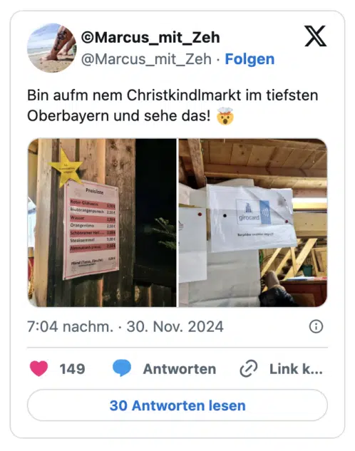 Bin aufm nem Christkindlmarkt im tiefsten Oberbayern und sehe das! 🤯
