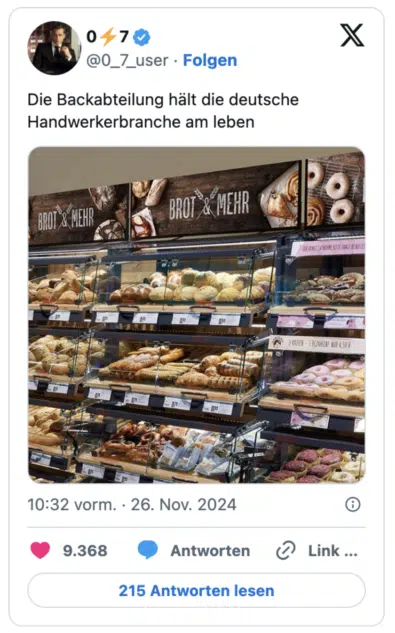 Die Backabteilung hält die deutsche Handwerkerbranche am leben
