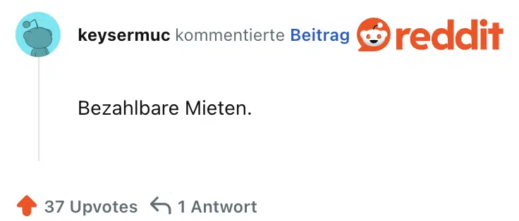 Bezahlbare Mieten.