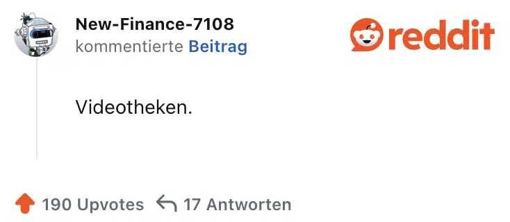 Videotheken.