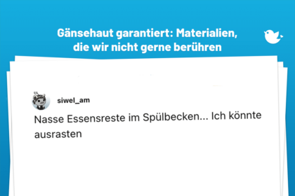 Nasse Essenrest im Spülbecken. Ich könnte ausrasten