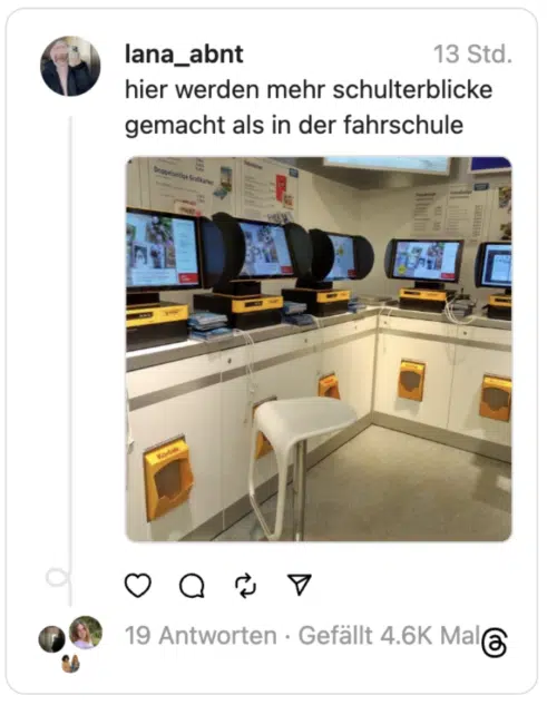 hier werden mehr schulterblicke gemacht als in der fahrschule