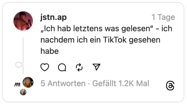 „Ich hab letztens was gelesen“ - ich nachdem ich ein TikTok gesehen habe
