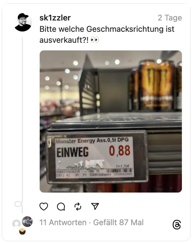 Bitte welche Geschmacksrichtung ist ausverkauft?! 👀