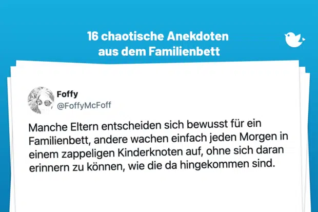 Manche Eltern entscheiden sich bewusst für ein Familienbett, andere wachen einfach jeden Morgen in einem zappeligen Kinderknoten auf, ohne sich daran erinnern zu können, wie die da hingekommen sind.