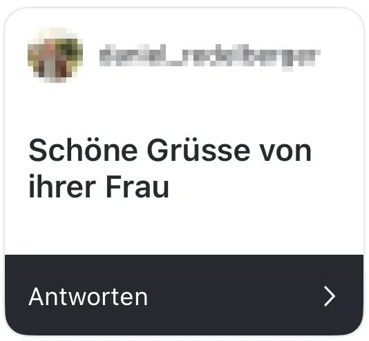 schöne grüße für ihre frau
