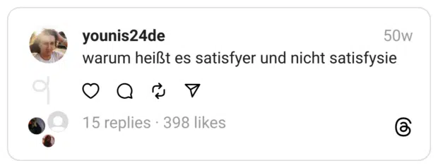warum heißt es satisfyer und nicht satisfysie
