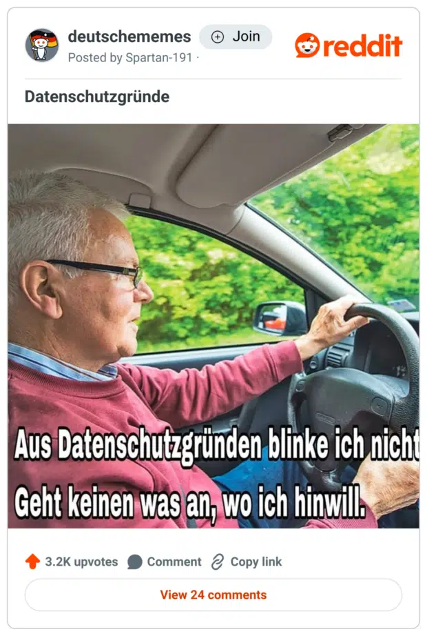 Datenschutzgründe
