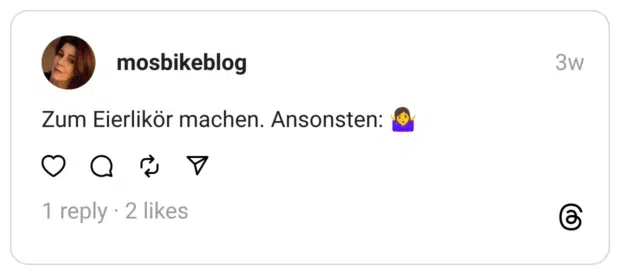 Zum Eierlikör machen. Ansonsten: