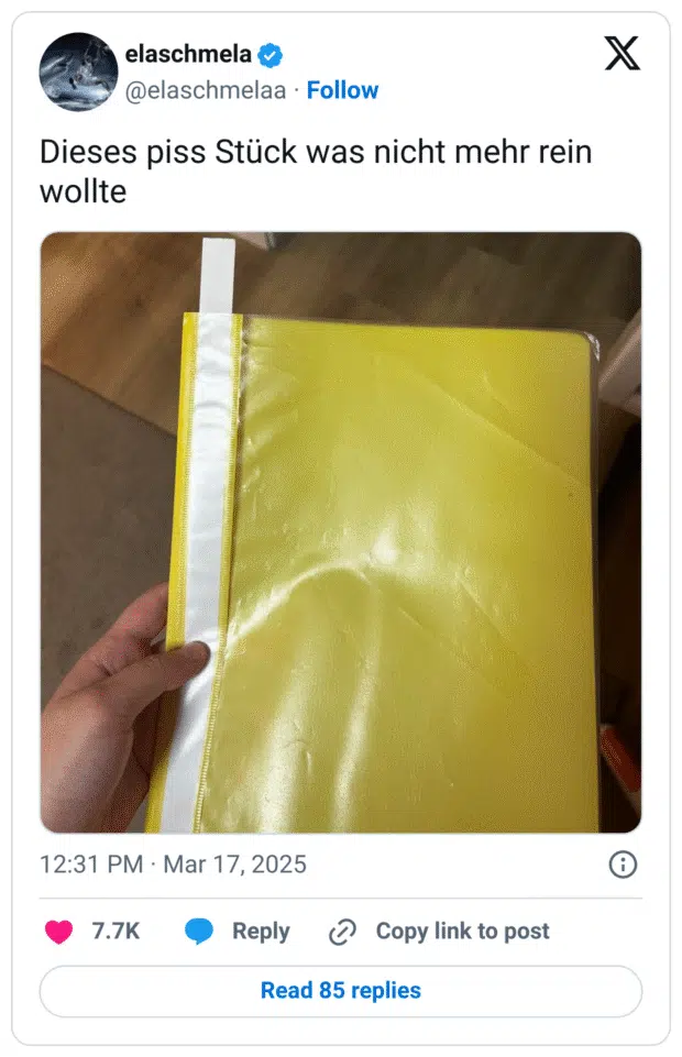 Dieses piss Stück was nicht mehr rein wollte
